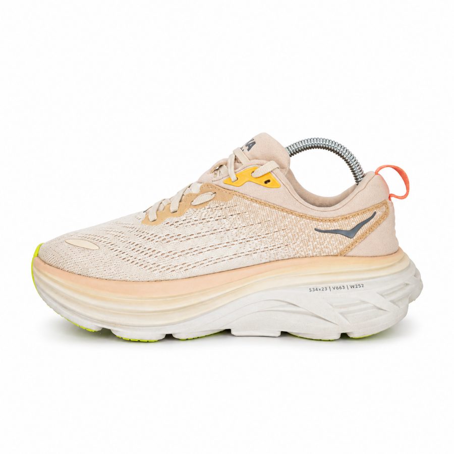 Hoka Bondi 8 Running Shoes Pink/Green Women 
